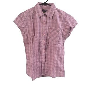 NWT Craghoppers Fuchsia Plaid Button Down Shirt Sz 6